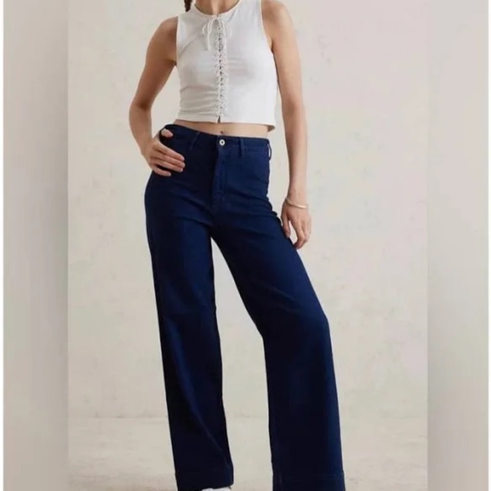 Pilcro Anthropologie Skipper Wide leg Jeans size 27